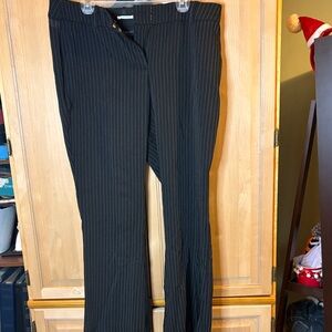 Lane Bryant Black Pinstripe Dress Pants